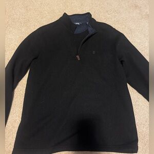 Men's Classic Black Zip-Up Sweater (fleece in the inside)